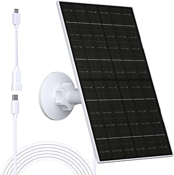 Zivif 7W Solar Panel for Outdoor Eufycam 2/2 Pro/2C/2C Pro/E20/E40/E | Solar charger compatible with Eufy camera, USB-C, Micro USB plug, IP66 waterproof, 7.2ft cable