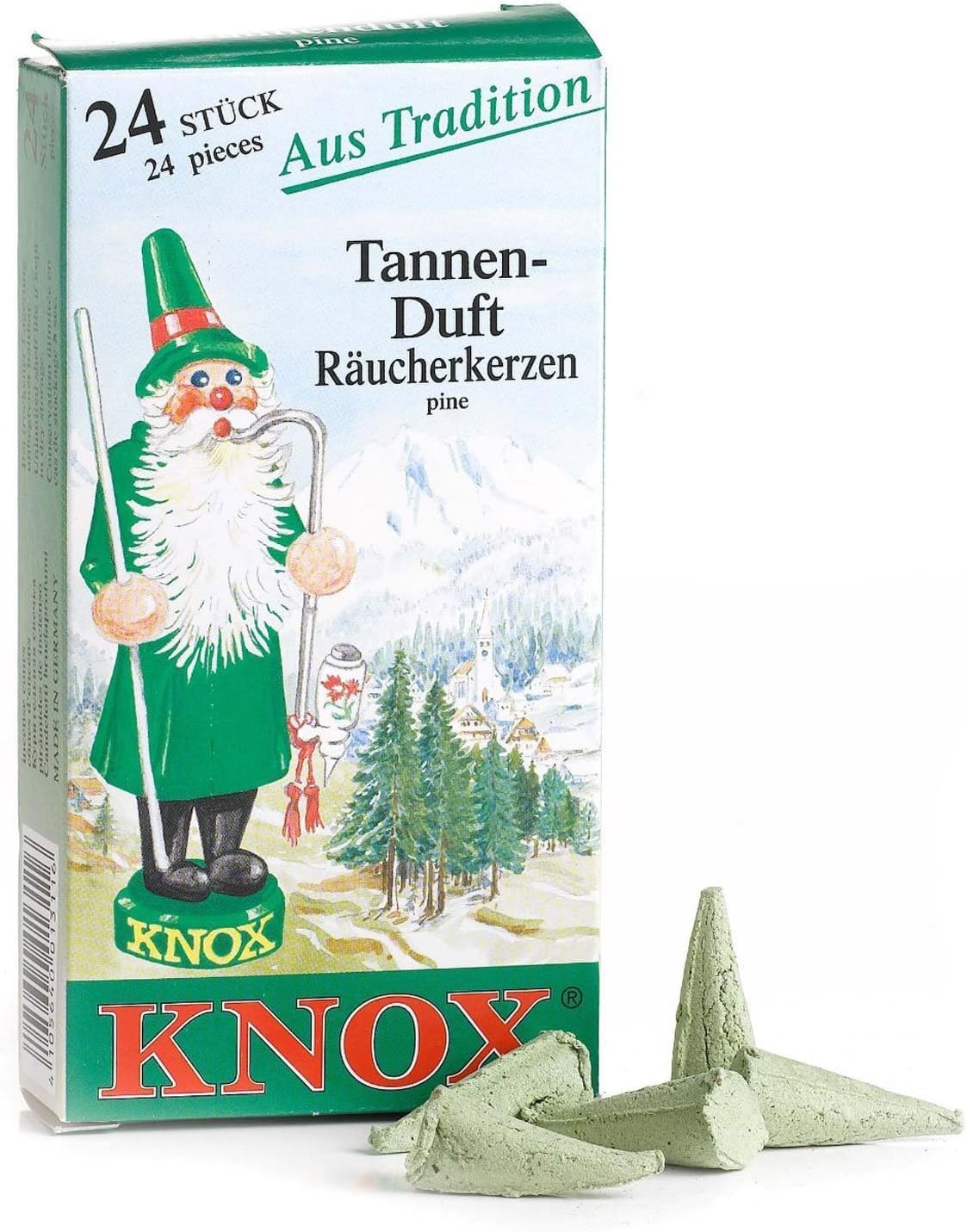Knox Pine Scent German Incense Cones for Christmas Smokers - Made in Germany