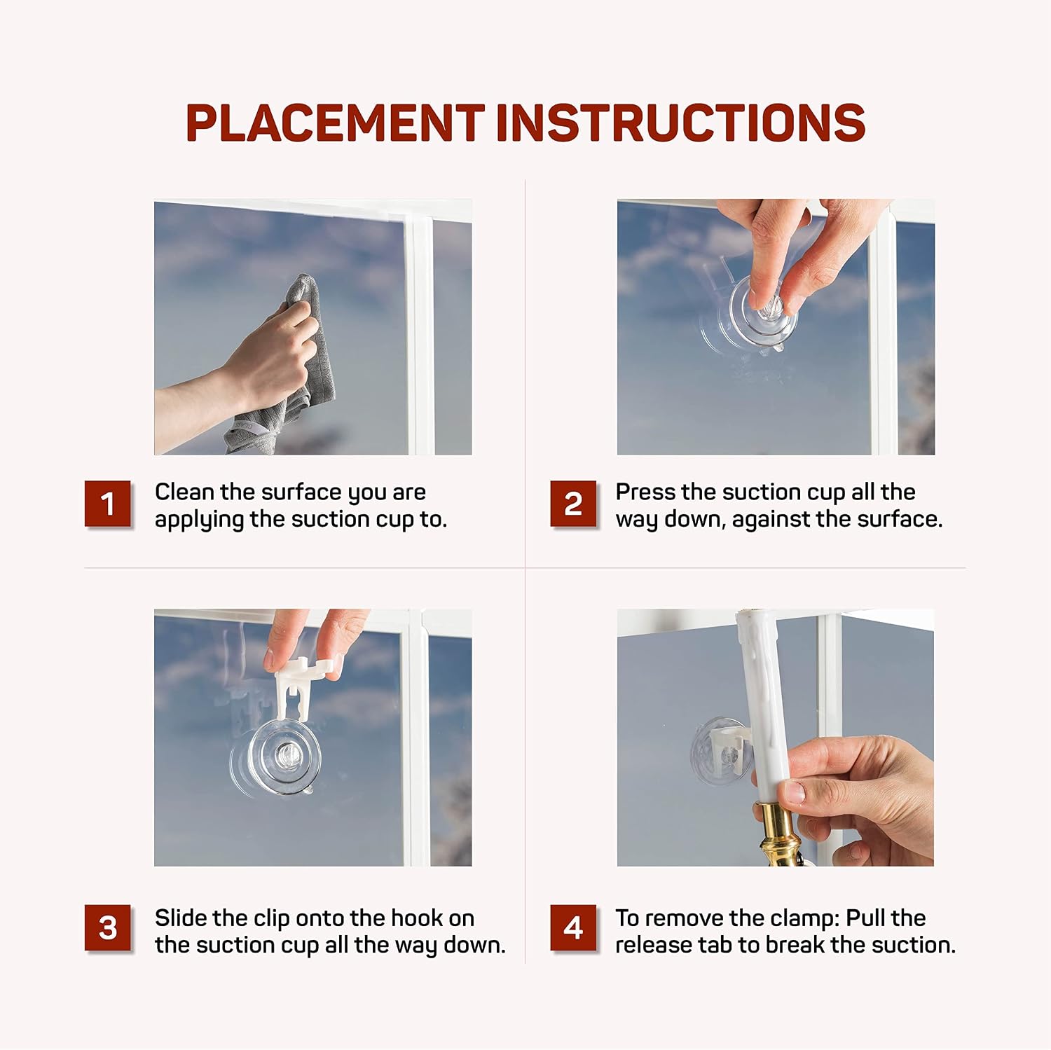 Window Suction Cups for Candles [Set of 16] Window Candle Holder Clamps, 2'' Candle Base Diameter - Candle Suction Cups Holder, Holder for Electric Candles, Suction Cups for Window Candles - USA Made