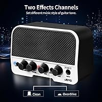 Vista 3 de JOYO Mini Amplificador de Guitarra Eléctrica 5W Pequeño Amplificador de Guitarra para Práctica con Bluetooth, Canales Limpios y Overdrive, Portátil