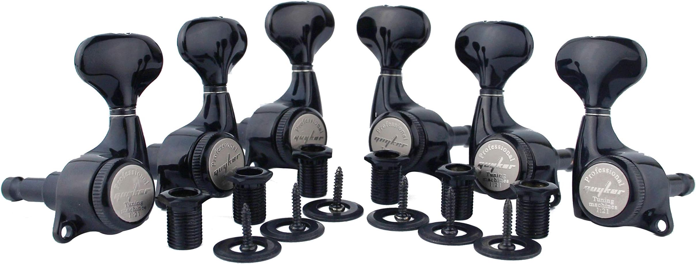 Guyker 6Pcs Guitar Locking Tuners (3L + 3R Handed) 121