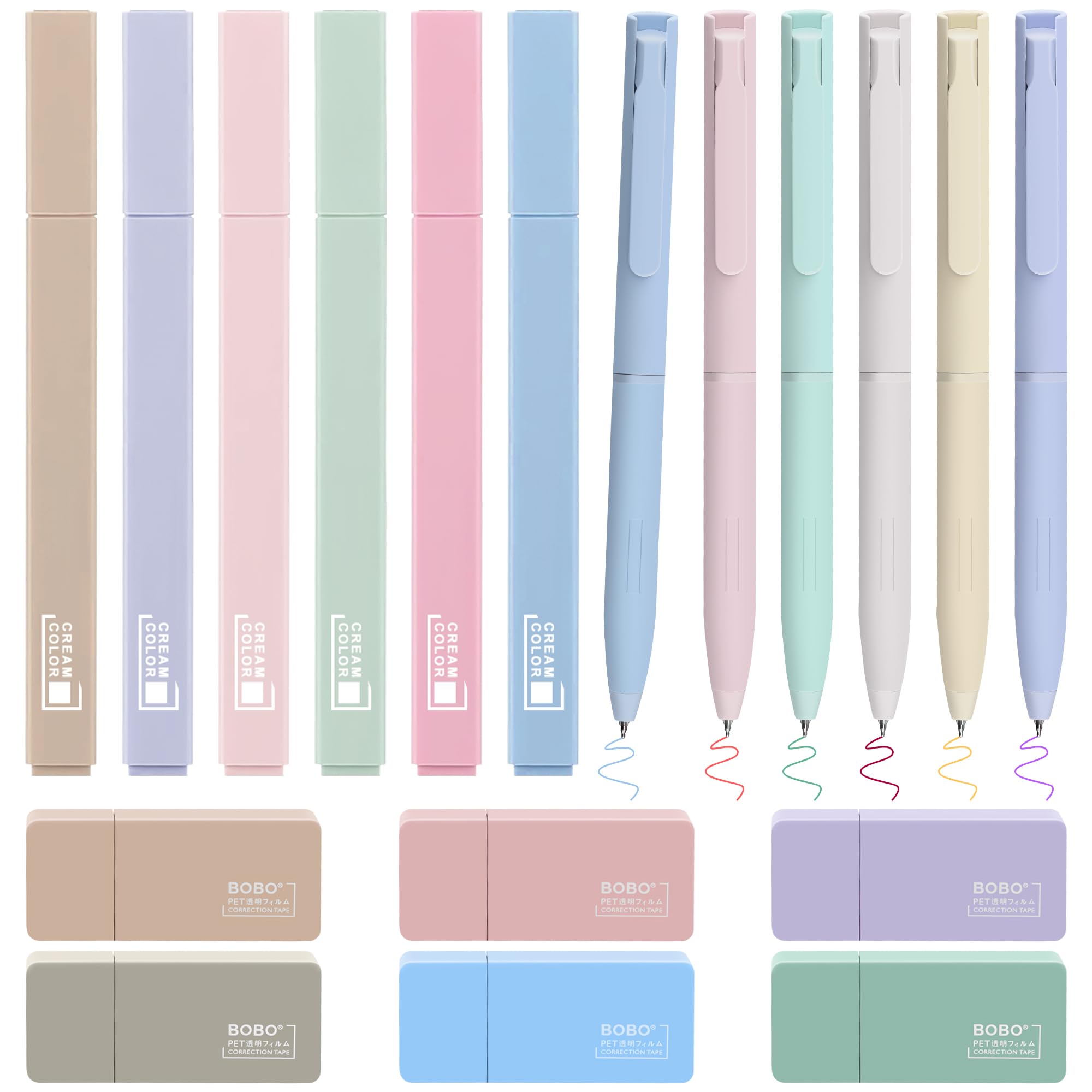 Set 12 Evidenziatori Pastello - Con 2 Adesivi Indice, Colori Morandi, Atossici - Foto 13