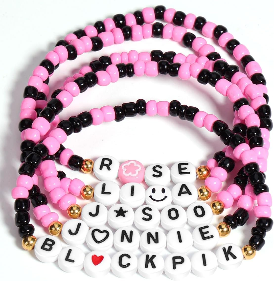 AICase for Blackpink Inspired Bracelets Set Merch, Black Pink Kpop Merch Outfits for Concert Accessories Fashion Korean Jewelry Beaded Friendship merchandise Gifts for Fans Birthday Christmas - Image 9