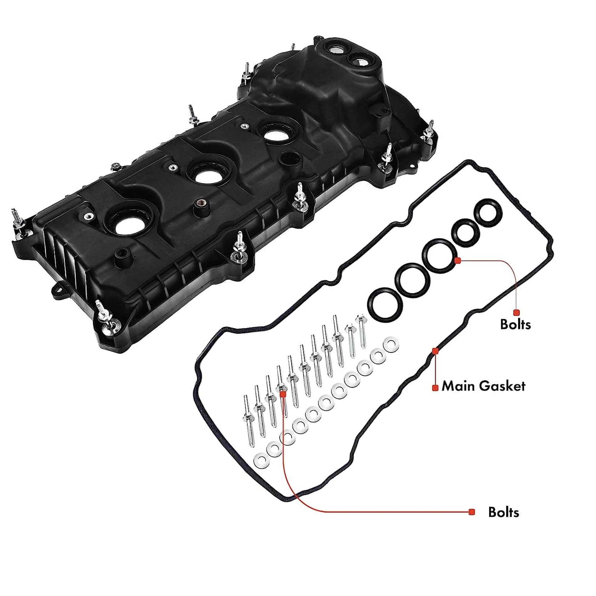 Right Engine Valve Cover For Ford F-150, Explorer, Mustang & More | With Gasket & Bolts - Replaces BR3Z6582G - View #3