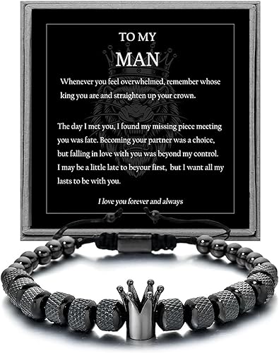 Adjustable 𝗚𝗶𝗳𝘁𝘀 𝗳𝗼𝗿 𝗠𝗲𝗻 To My Man Bracelet - Graduation Gifts For Him