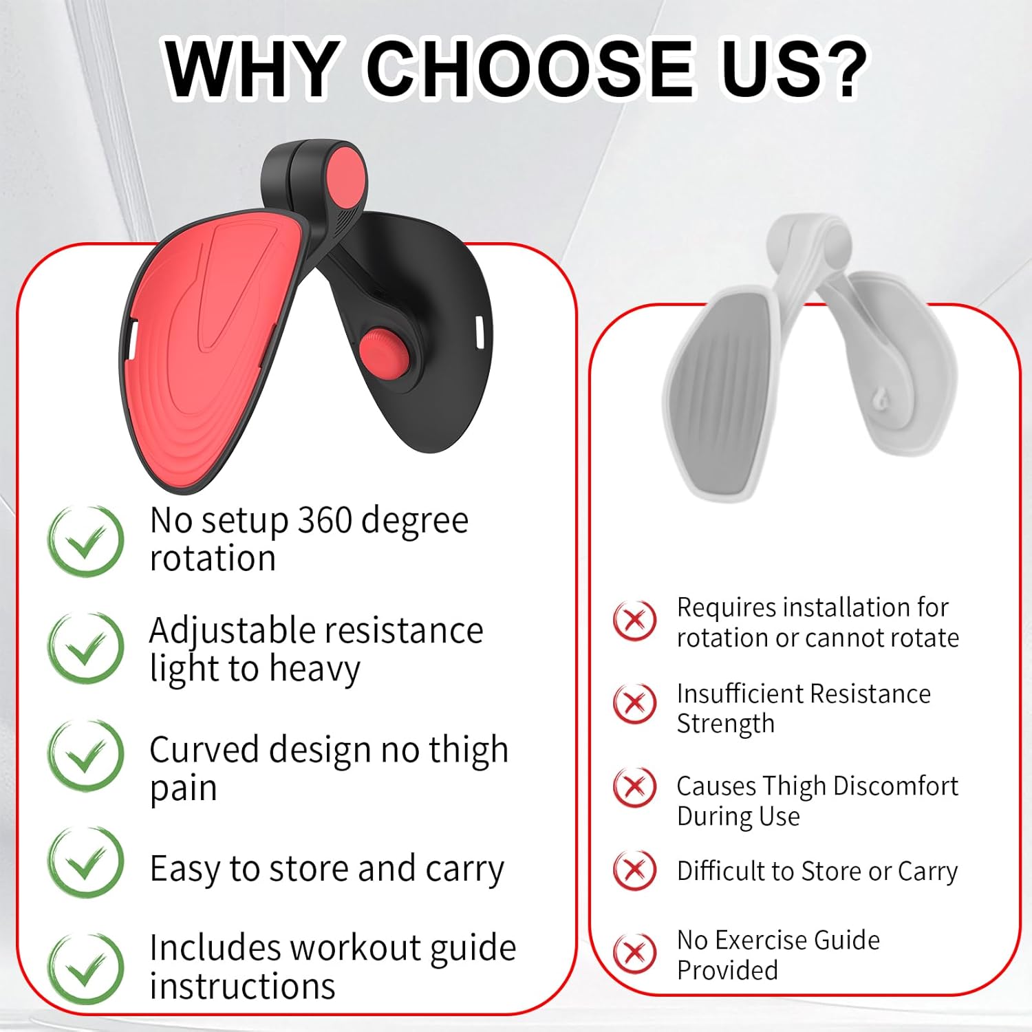 Pelvic Floor Exercise Devices, Inner Thigh Kegel Exerciser, Kegel Trainer for Postpartum Rehabilitation, Exerciser of Thigh at Home, Hip Under Desk Exercise Men Women with Band