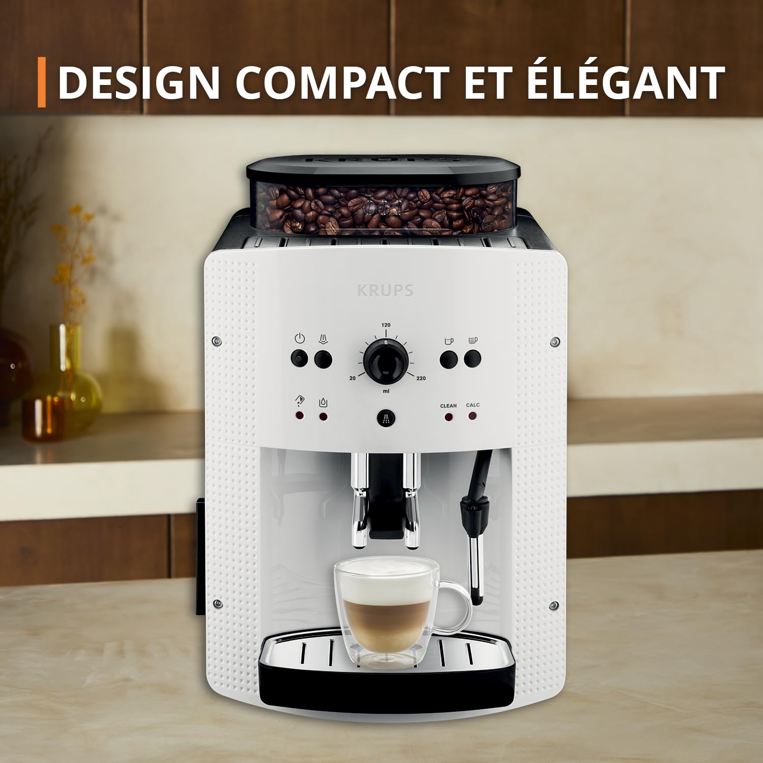 Krups EA8105 macchina per caffè Libera installazione Macchina per espresso Bianco 1,6 L 9 tazze Automatica, 1450W