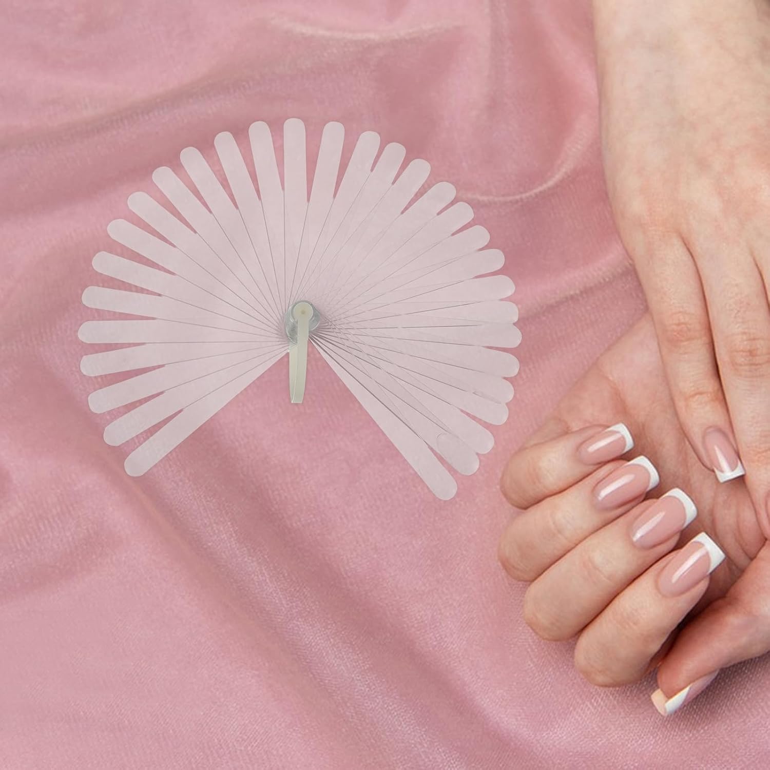Generic 6 Sets Nail Color Display Sticks - Fan Shape Nail Tips Board - False Tips Color Sample Display Sticks for Salon Beginners