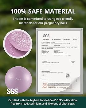 Trideer Pregnancy Ball - Exercise & Yoga Ball For Labor, Maternity