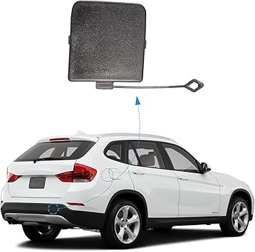 Rear Bumper Tow Hook Cover Fit for BMW X1 E84 2013 2014 2015 Towing Eye Cap 51127303815 51127303816 Black, Left Driver Side Xinpinsai