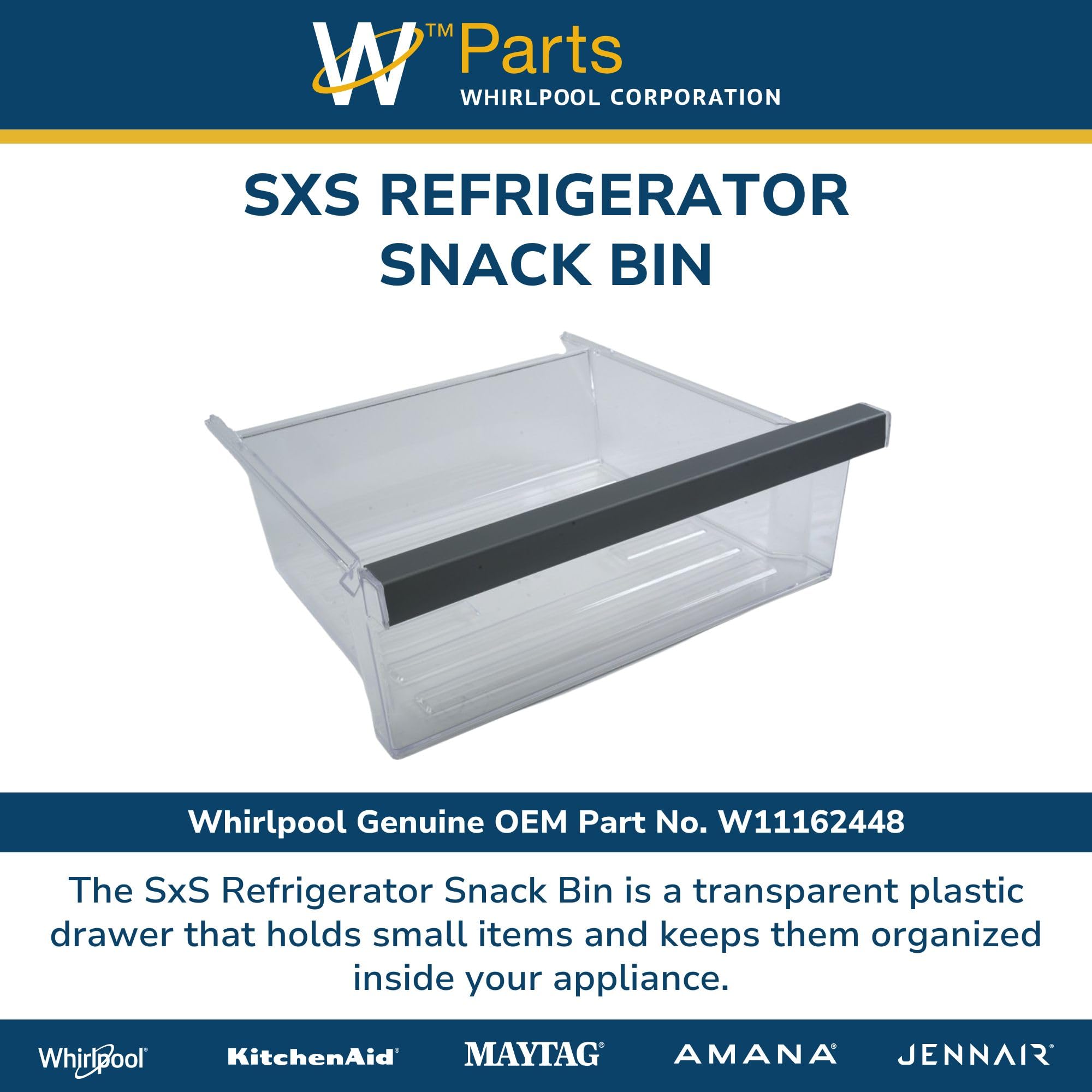 Amazon.com: Whirlpool W11162448 Genuine OEM SxS Refrigerator Snack