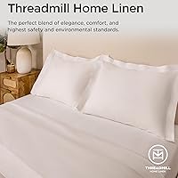 Vista 8 de Threadmill Juego de funda de edredón blanca tamaño Queen, funda de edredón transpirable, suave juego de funda de edredón de algodón de 3 piezas