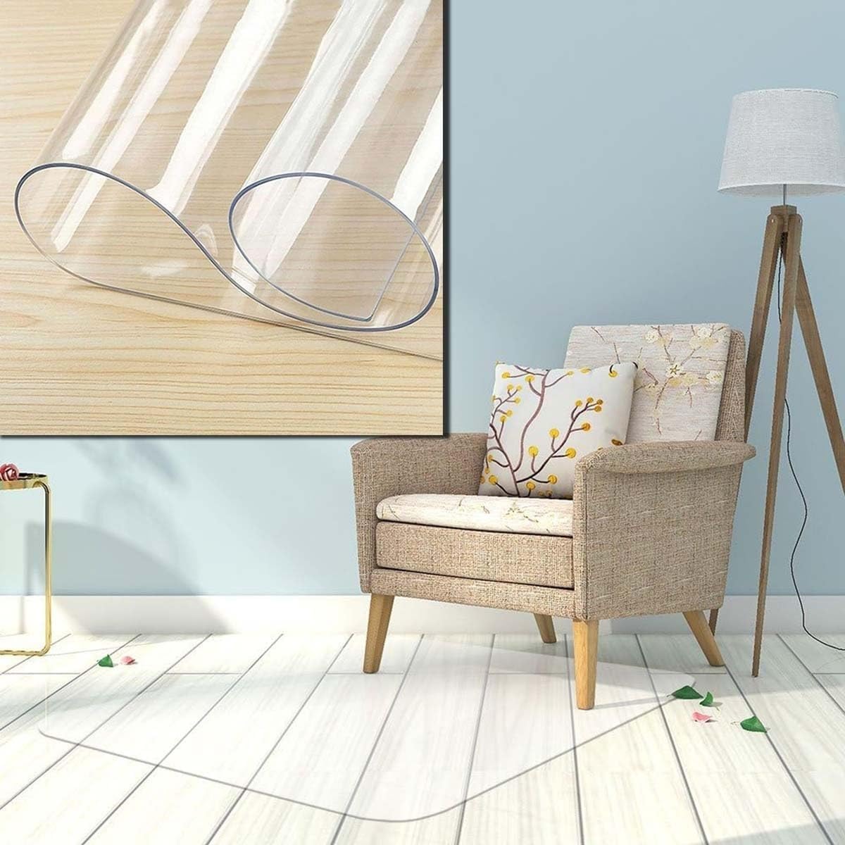 Tapis De Chaise Transparent Tapis De Protection De Sol, Imperméable,