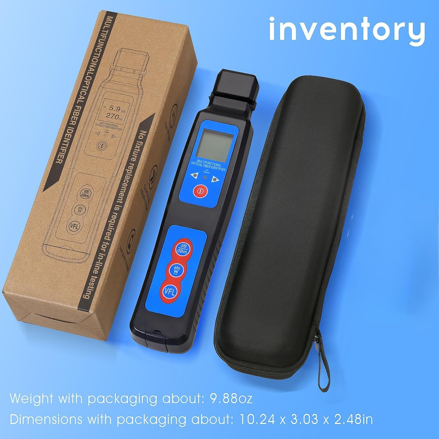 40A Fiber Optic identifier OFI 3-in-1 Function 800-1700 with Fiber Optic Cable identifier Detector with LED Light Single Mode/Multi Mode