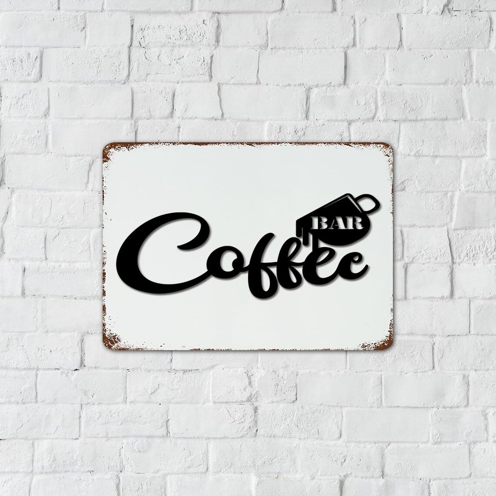 Targa In Metallo 'Italian Coffee' – Dimensioni 20x30 Cm O 30x40 Cm – Decorazione Retrò Per Caffetterie, Bar, Cucina