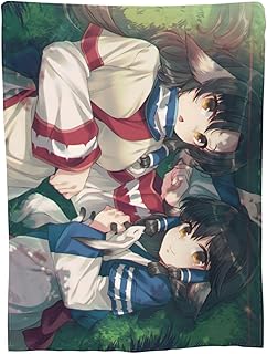 毛布 うたわれるもの エルルゥ アルルゥ 獣耳 ブランケット 大きめ 掛け毛布 フランネル ふわふわ 静電気防止 吸湿発熱 冷房対策 膝掛け コンパクト キャンプ シングル プレゼント おしゃれ 100cm X 125cm