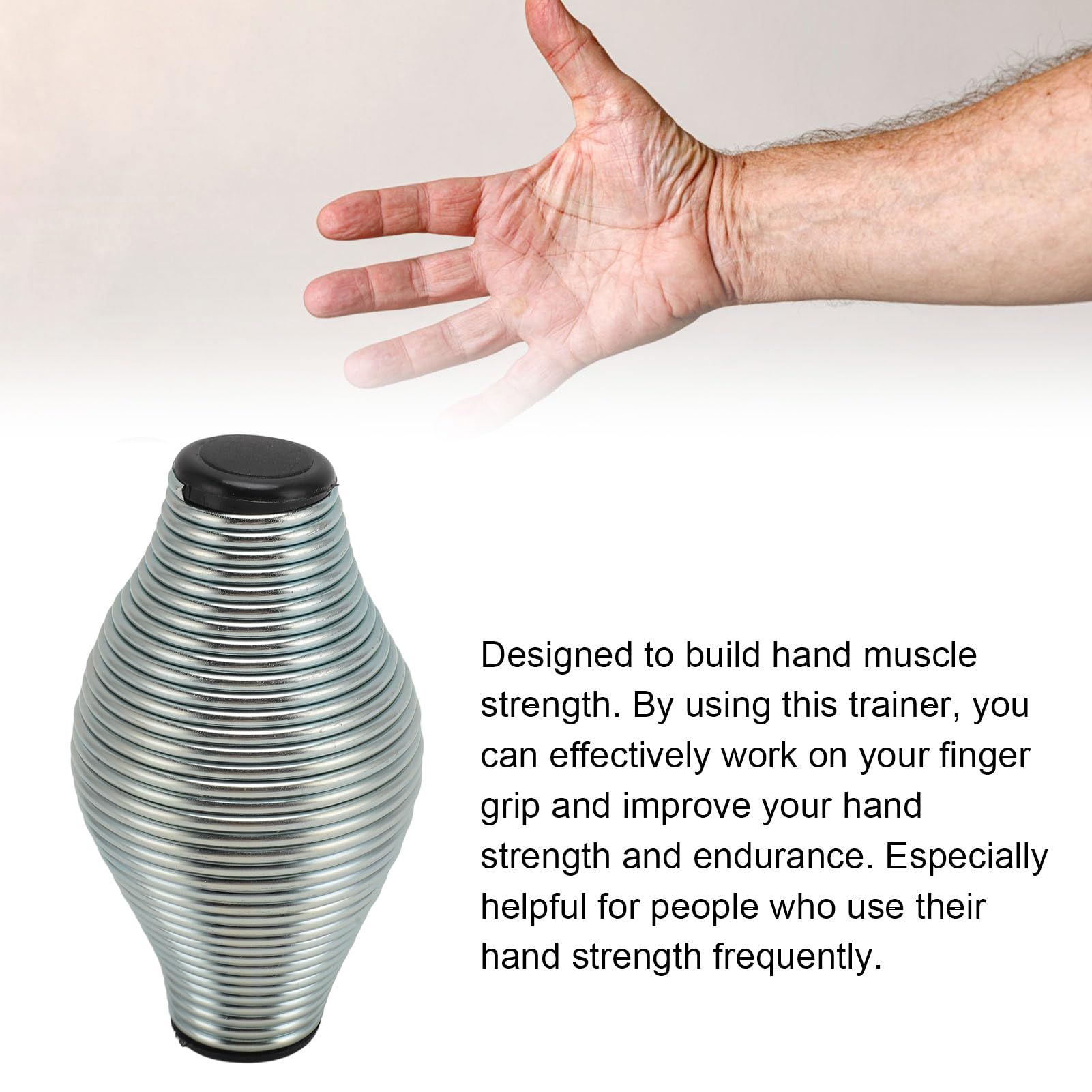 Saluaqui Metal Spring Grip Ball, Hand Squeeze Ball, Finger Strength Trainer, Fidget and Strength Trainer, Improve Finger Coordination and Fine Motor Skills