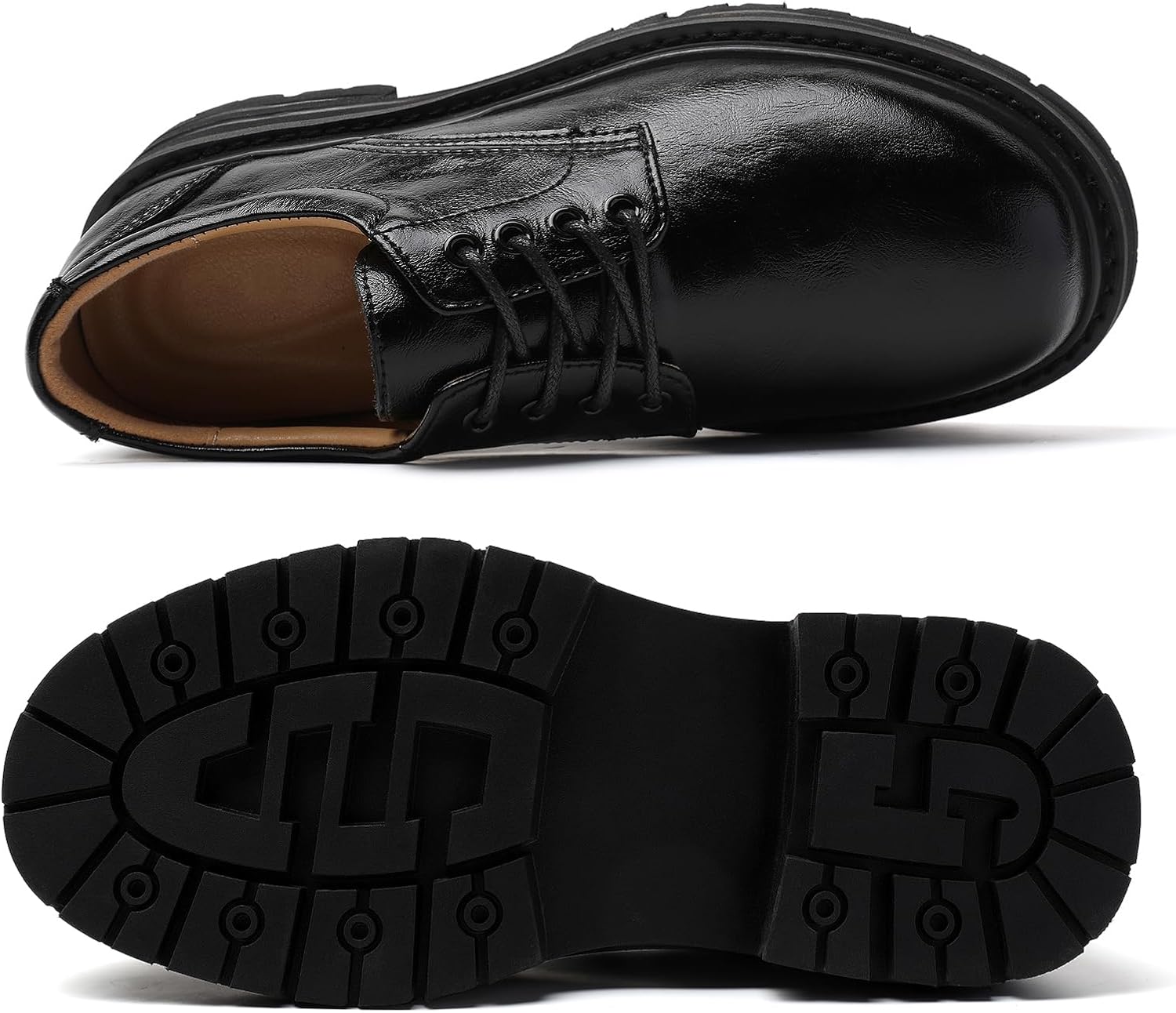 Oxford Shoes for Women Women's Oxford Shoes Platform Oxfords for Women Women's Classic Lace Up Loafers Comfortable Dress Business Casual Work Office Oxfords Shoe for Ladies - Image 4