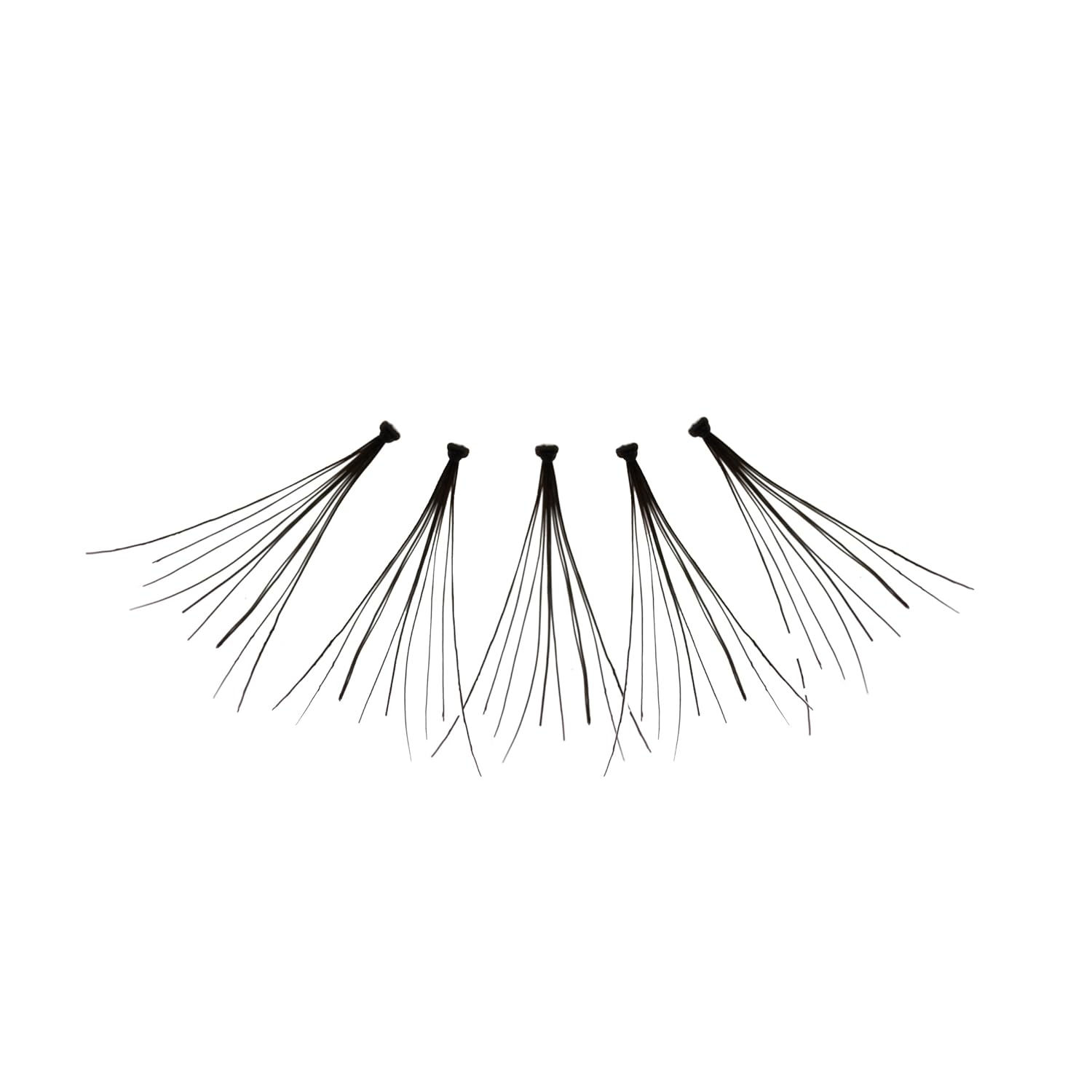 Amorus 12 Pairs Multipack Flare Long False Eyelashes Dozen Set 100% Natural Hair Black Handmade Comfortable Reusable Individuals Fake Lashes Pack