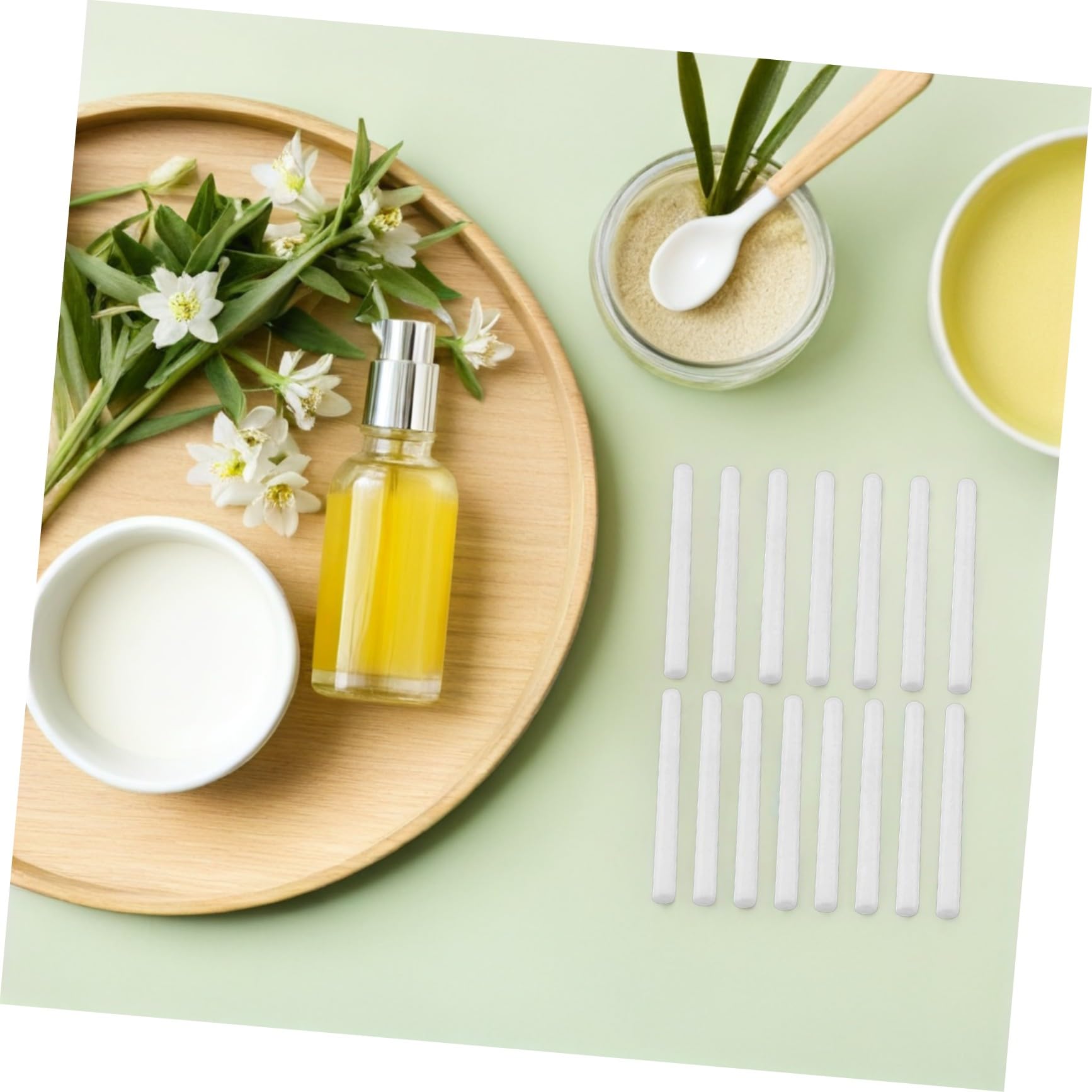 15 Stück Teiliges Aroma Diffuser Sticks aus Saugfähigem Baumwollfaser Material für Ätherische Öle und Raumduft Geeignet für Wohnzimmer Bad Aromatherapie und Unterwegs