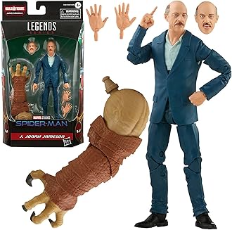 Marvel Legends Series J. Jonah Jameson 6-inch Collectible Action Figure Toy, 3 Accessories and 1 Build-A-Figure Part(s)