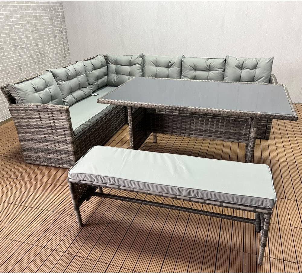 Garden Furniture Sets Garden Furniture & Accessories Grey 51036 Yakoe