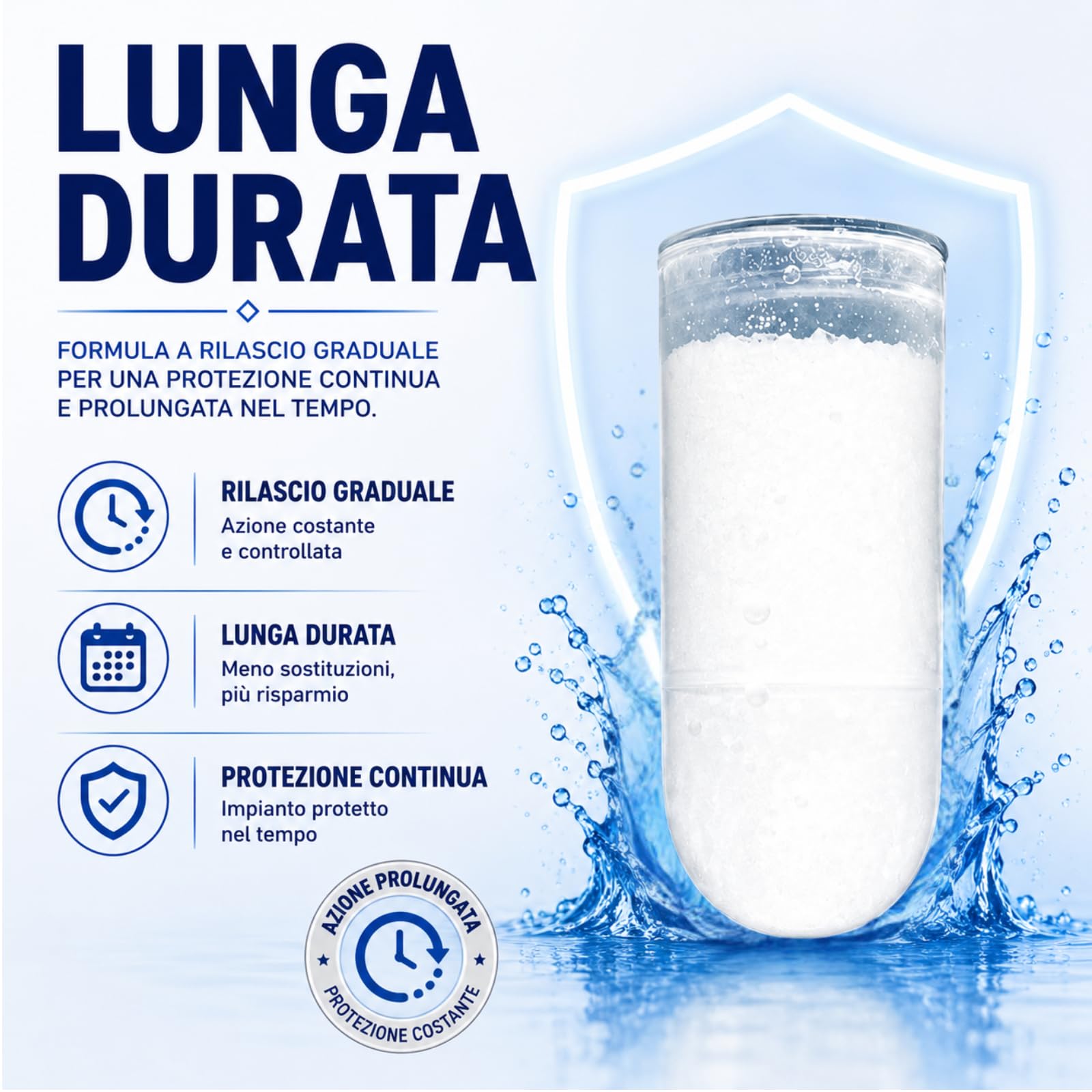 Polifosfati Caldaia Made in Italy – 6 Cartucce Ricarica Universali per Filtri Anticalcare Anticorrosione | Pastiglie Polifosfato per Trattamento e Depurazione Acqua Domestica