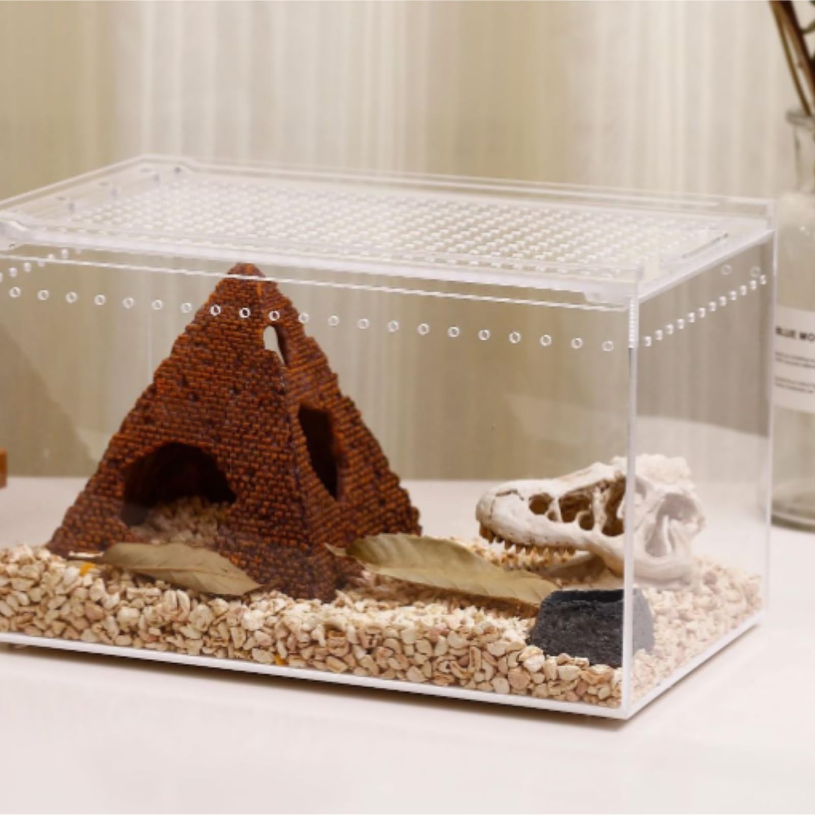 Pudełko Do Hodowli I Karmienia Terrarium Hodowlane Dla Małych Gadów Naziemnych Artykuły Dla Zwierząt(25x15x15cm)