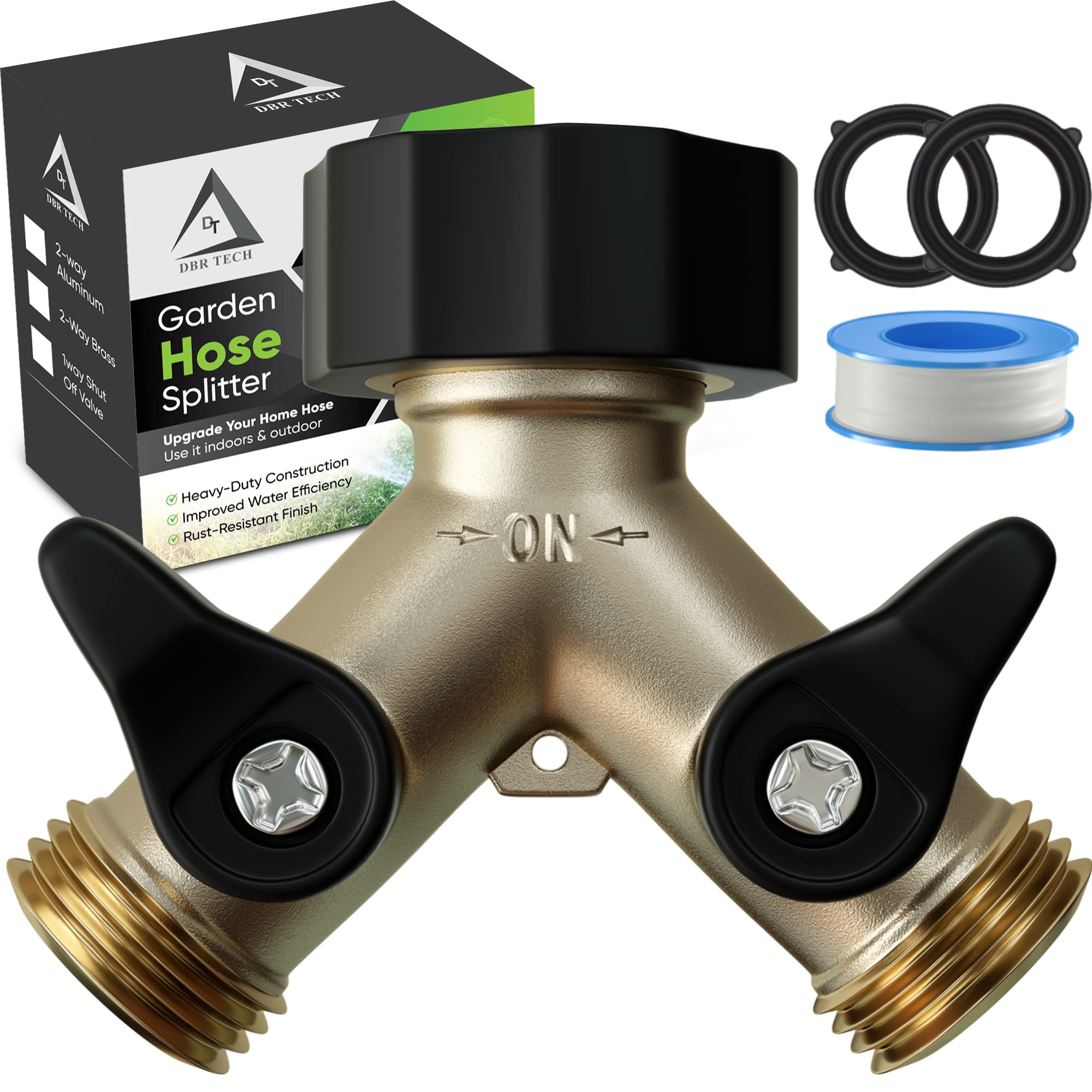 Buy DBR Tech 2 Way Garden Hose Splitter for Outdoor Lawn and Gardening