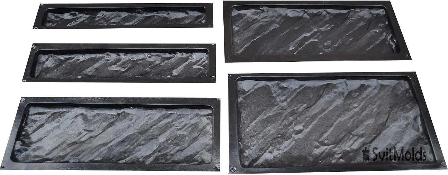 Concrete Molds DIY Sold 5 pcs ABS Plastic Moulds for Concrete Plaster Wall Stone Brick Home Decoration Tiles Wall Art Decor W36