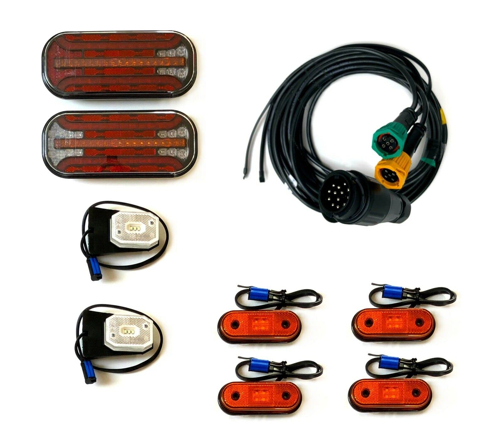 Kit d'éclairage de remorque à LED avec raccord rapide 13 broches Câble de 5 m