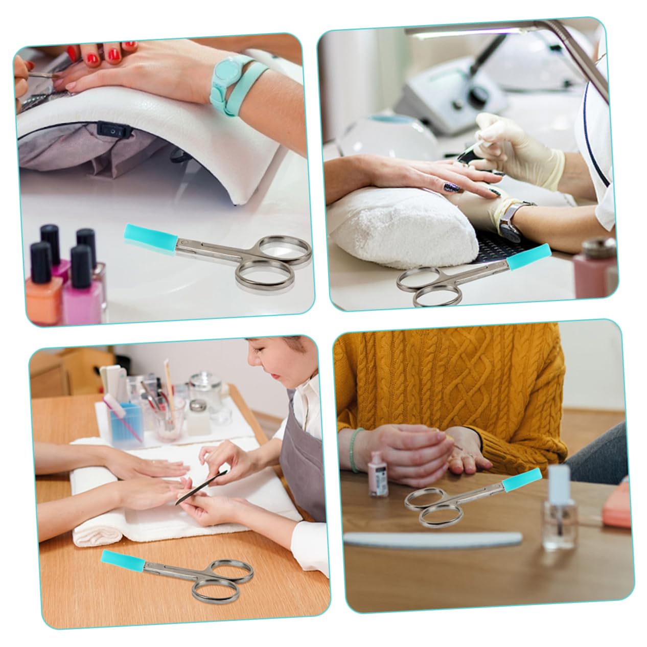 8pcs Silicone Protective Sleeves for Manicure Tools Cuticle Scissor and Tweezers Covers Dead Skin Scissor Sleeve and Compact and Elegant Design for Nail Care