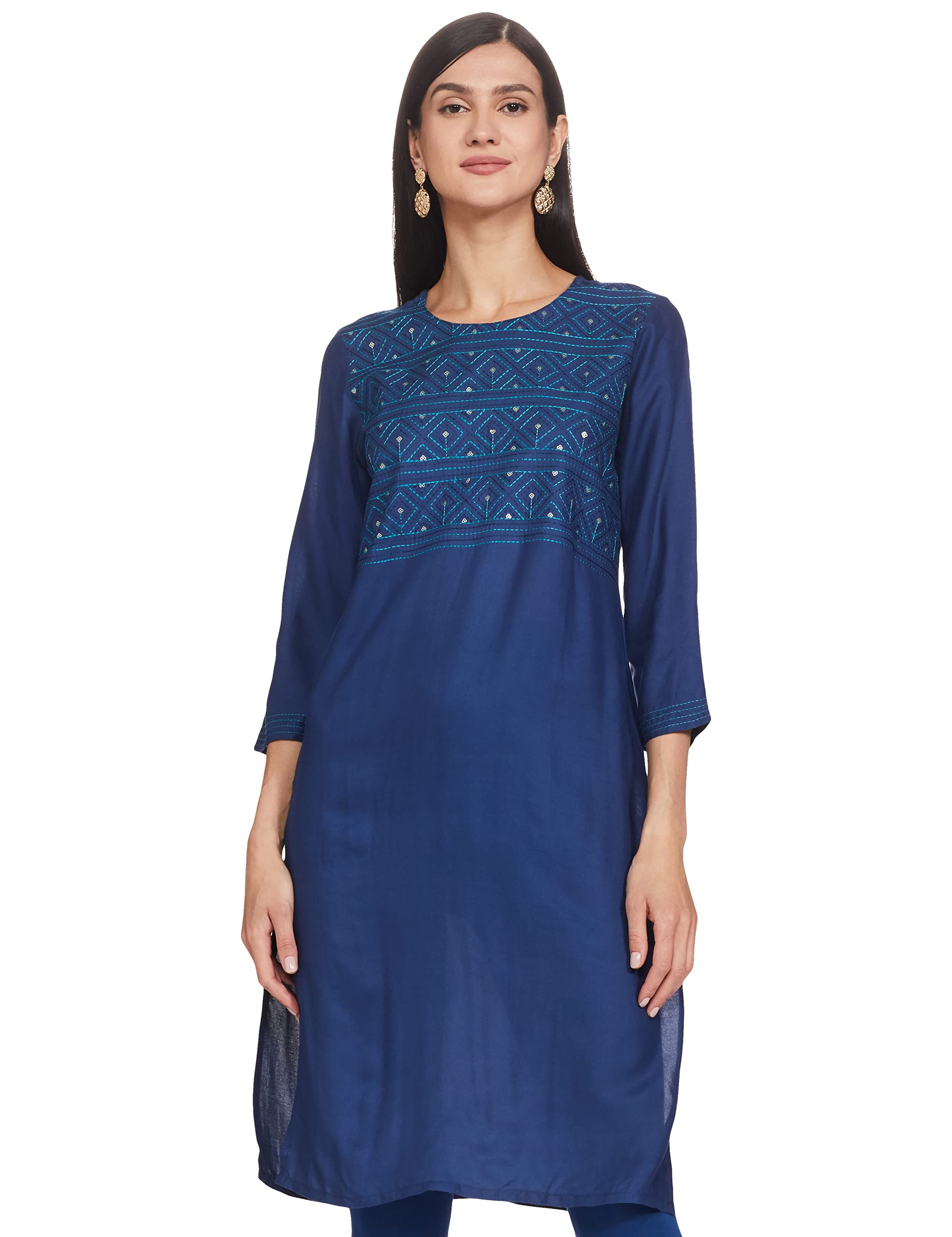 Max Women's Embroidered Straight Kurta
