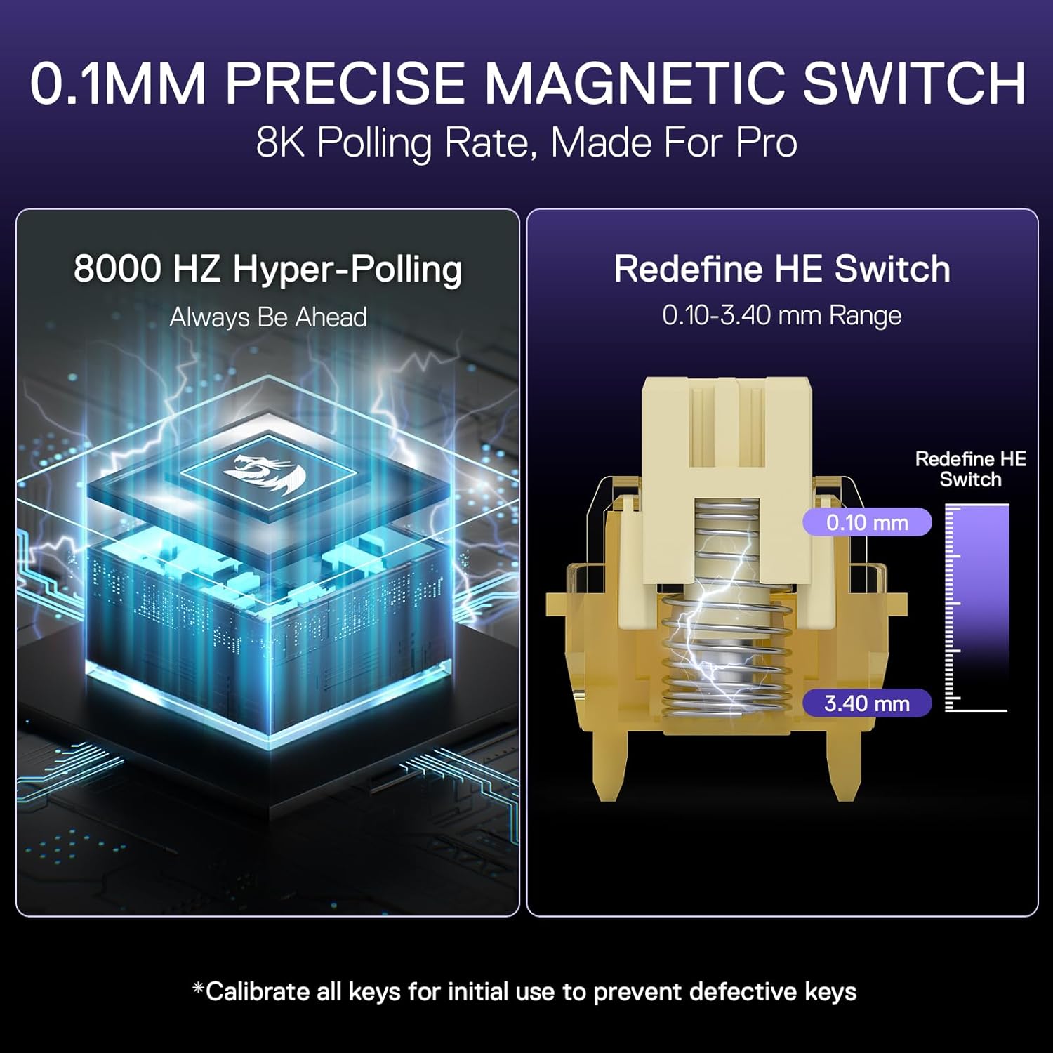 Redragon K556 HE Rapid Trigger Gaming Keyboard, 100% 104 Keys Wired Mechanical Keyboard w/Hyper-Fast Actuation, Dedicated Hall Effect Magnetic Switch, 2-Layer Noise Dampening, Original Aluminum Base 5 710MI3d4bLL. AC SL1500