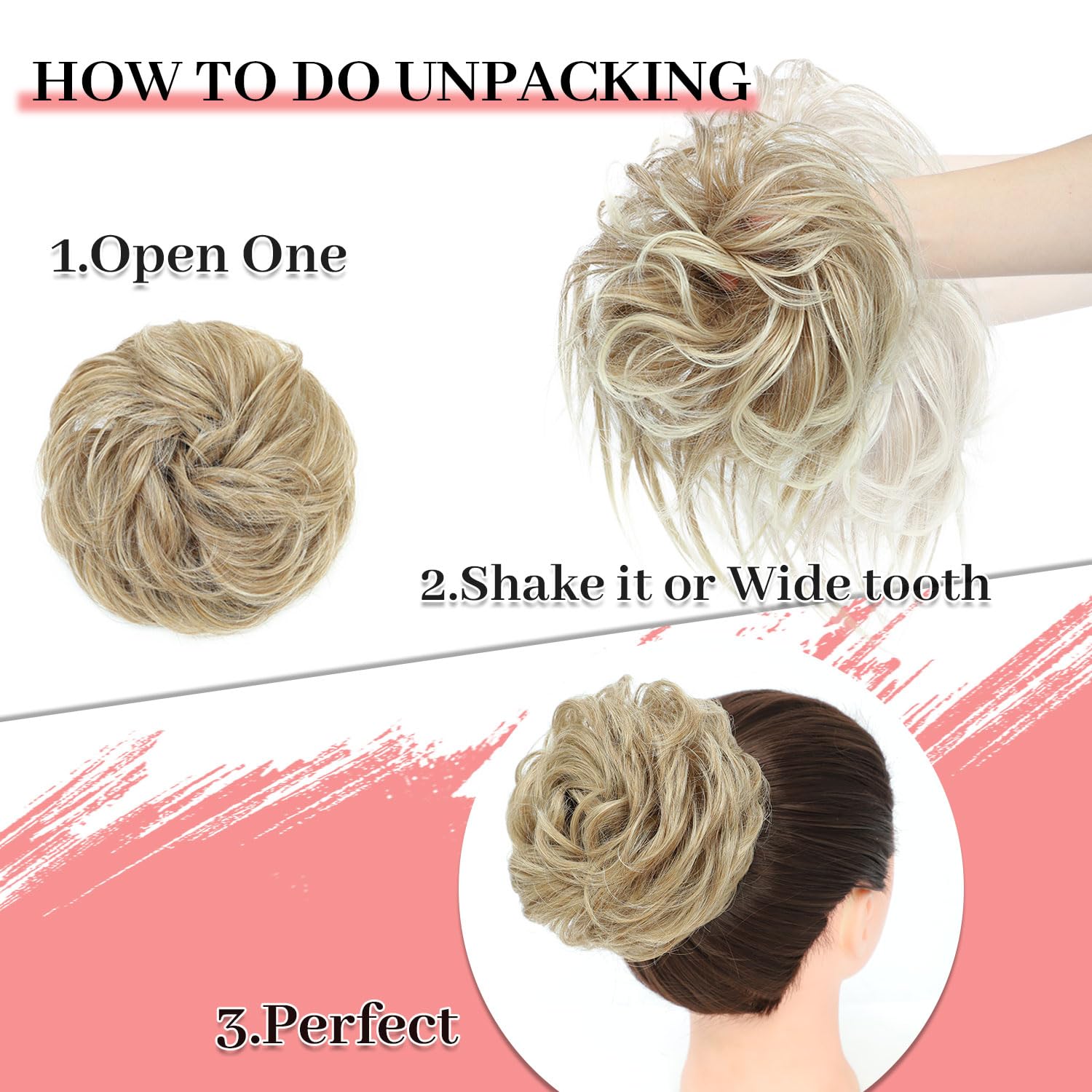 5-Piece Synthetic Hair Bun Set, Heat-Resistant, Elastic Bands, Quick Updo Why the Synthetic Chignon Elastic Rubber Band Clip Is a Game  main image 4