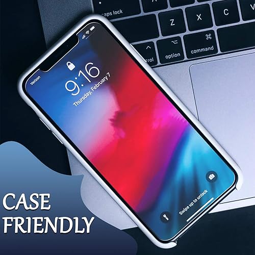 Miniatura 8 de Borrello's Paquete de 3 protectores de pantalla para iPhone X, iPhone XS, iPhone 11 Pro, vidrio templado con borde 2.5D, compatible con fundas,