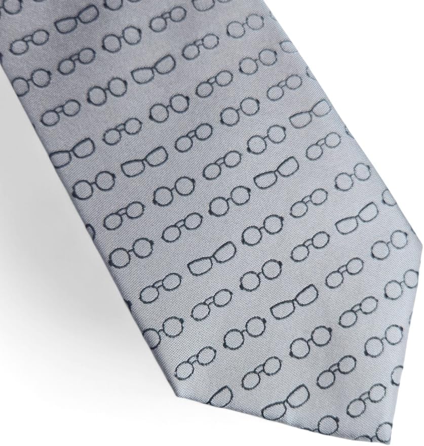 Maker V Eyeglasses Necktie, Glasses tie, Optometrist gift for men, Eye surgeon, ophthalmologist neckties, Oculoplastic Surgeon, Updated sizing