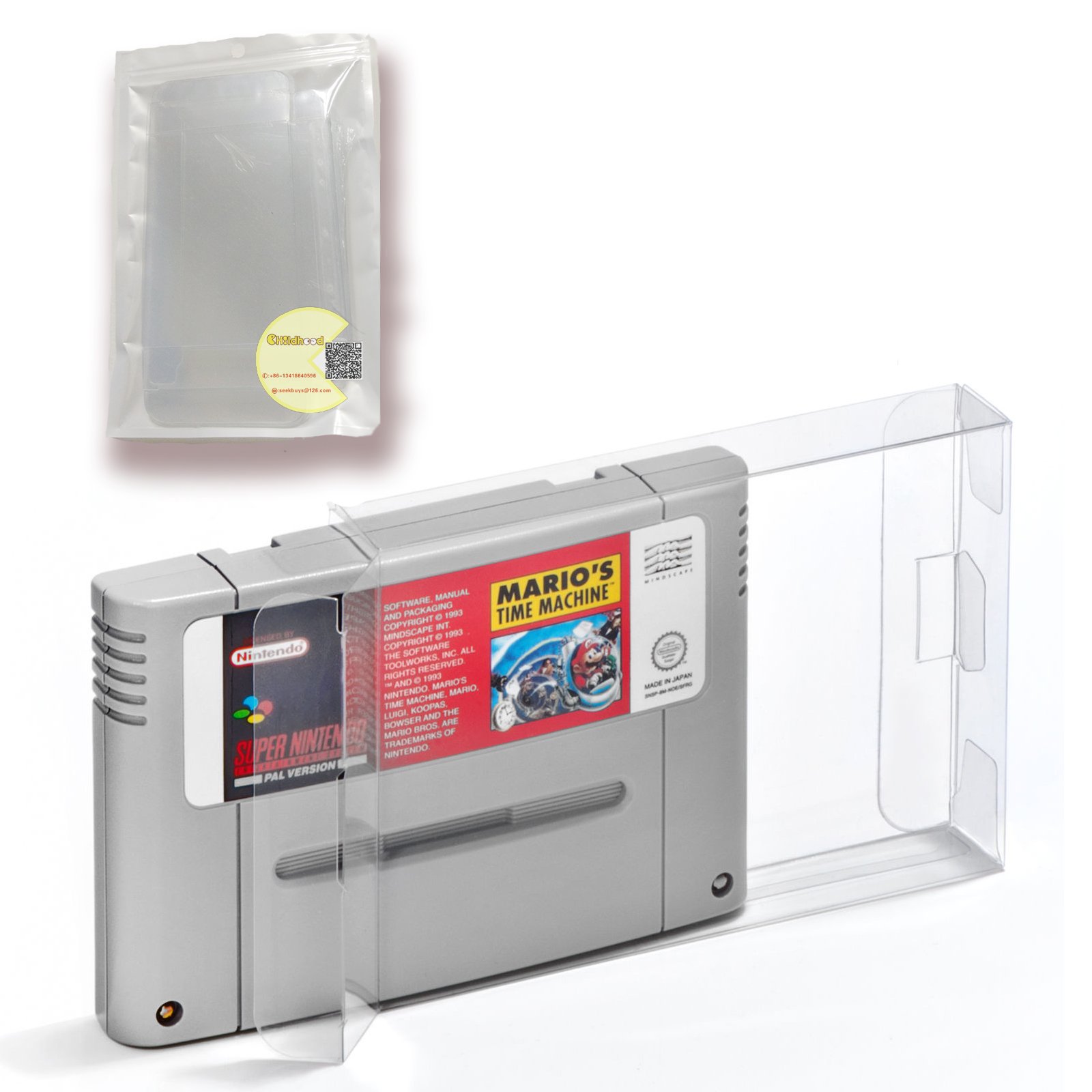 Childhood 10 PC EU JP carritos módulos Cajas aptas de la manga de las cajas del protector del juego para la versión estupenda de la UE JP del cartucho de para SNES Famicom