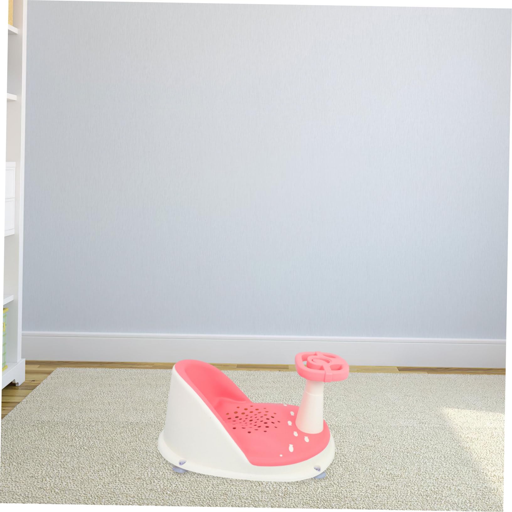 TOYANDONA Sitz für Babybadewanne mit Saugnapf Rutschfestem Design Verstellbarer Höhe und Schnellem Ablaufsystem für Hygiene und Komfort