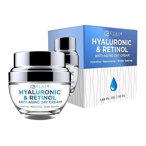 Clear Beauty (Formerly Clair Hyaluronic Acid & Retinol Daily Face Moisturizer - Reduce arrugas, líneas finas e hiperpigmentación, crema hidratante