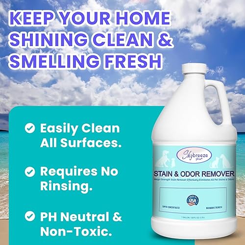 Miniatura 2 de Eliminador de olores de manchas para mascotas, limpiador enzimático superconcentrado, Sky Breeze Plus, removedor de olores y manchas extrafuerte, el