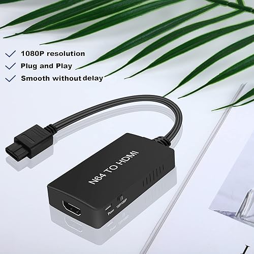 Miniatura 5 de Adaptador N64 a HDMI con cable HDMI, convertidor N64 a HDMI para Nintendo 64SNESNGCSFC, Plug and Play, compatible con pantalla HD 1080P
