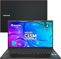 Notebook Positivo Vision C15M Intel Celeron N4500 Linux 8GB RAM 256GB eMMC Tela 15" Full HD IPS Antirreflexo – com Minitela - Cinza