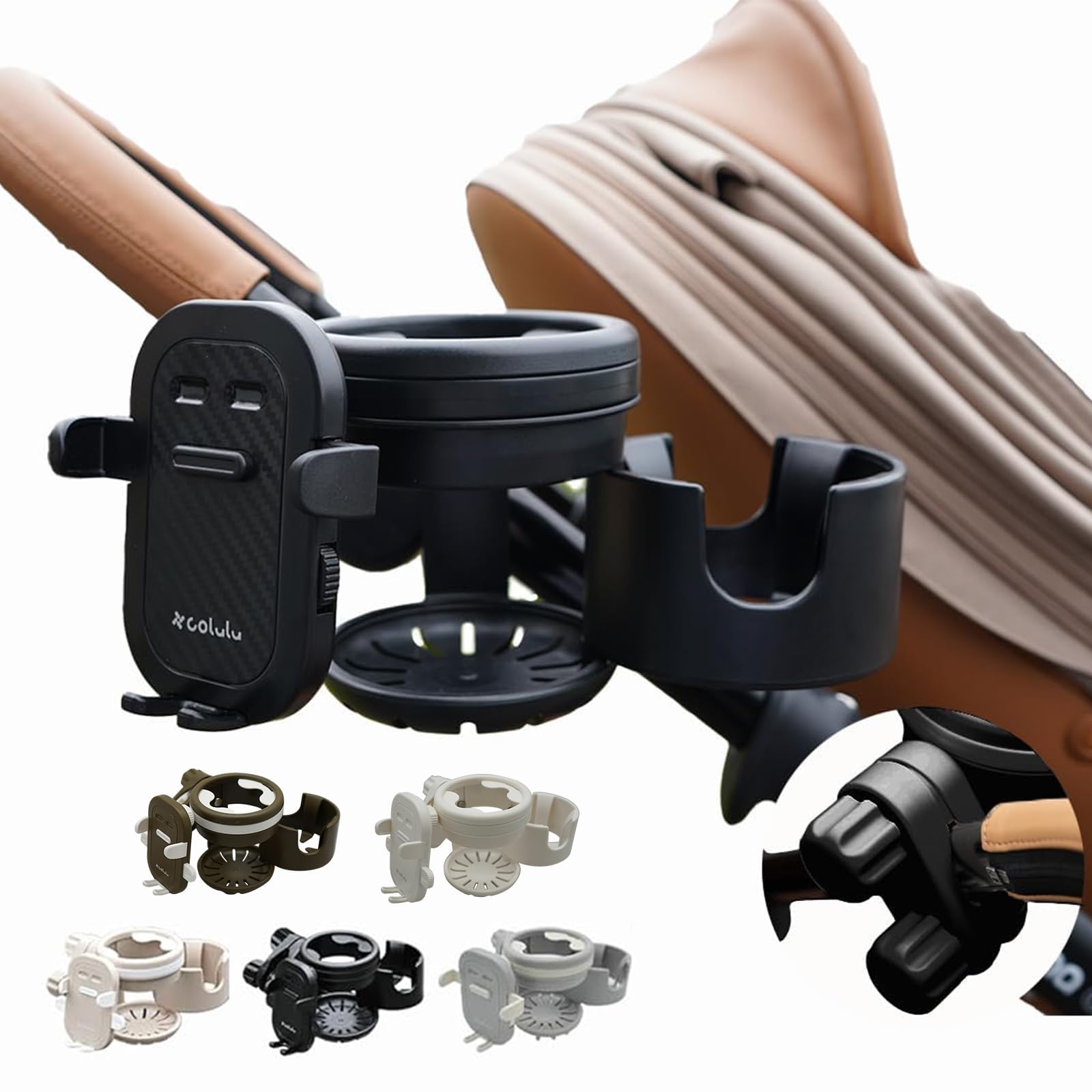 Amazon.co.jp: Colulu ベビーカー ドリンクホルダー 2個 2in1 カップ