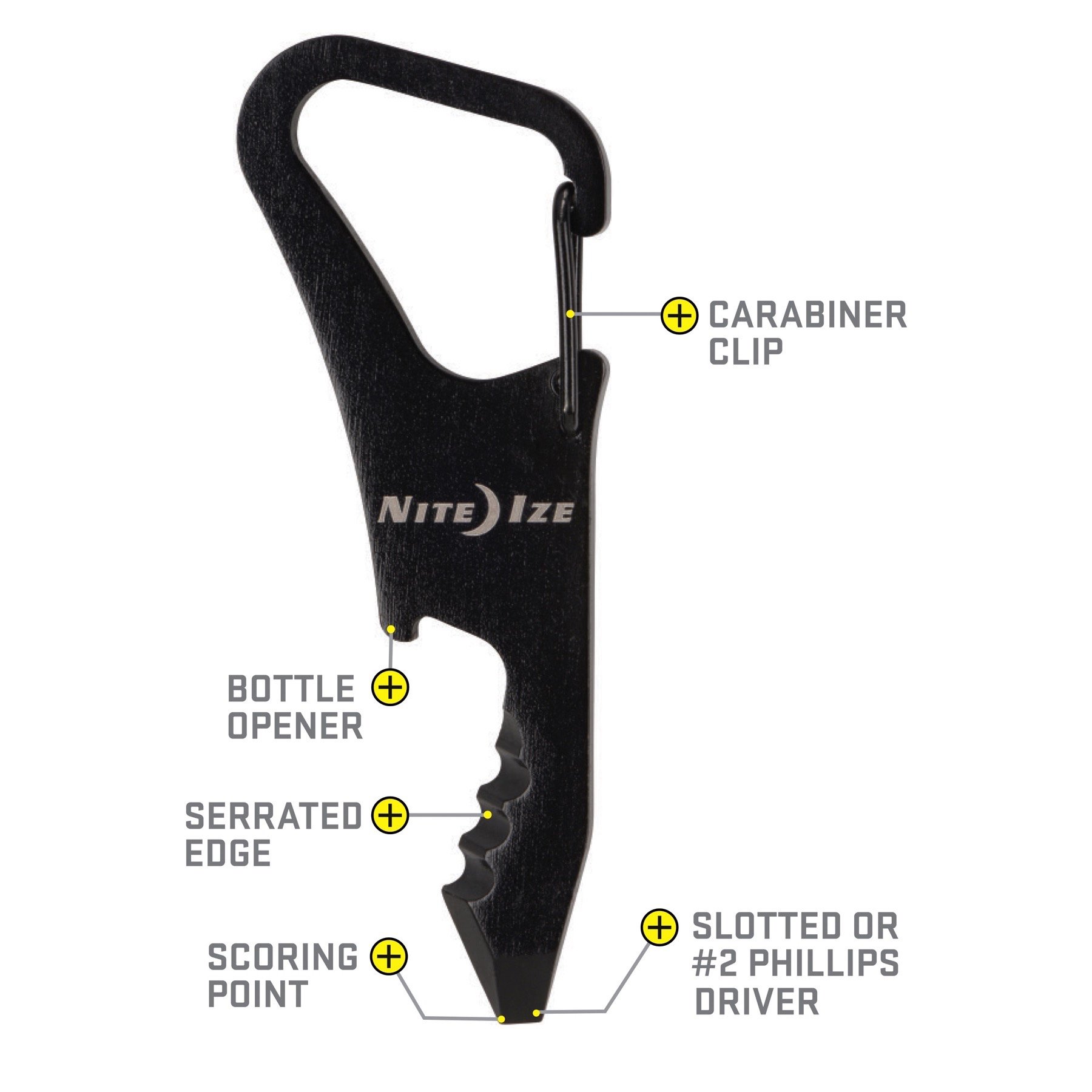 Nite Ize DoohicKey ClipKey 1.8 in. Dia. Stainless Steel