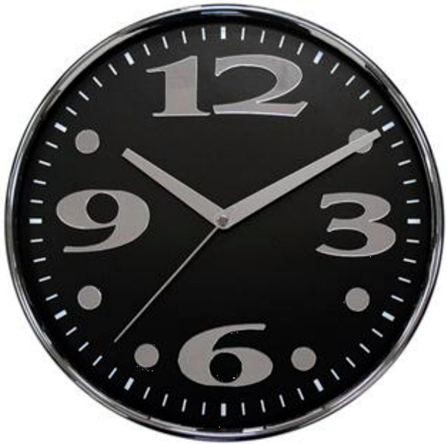 Geneva Clock Metal Mirror Number Wall Clock, 11Inch Home