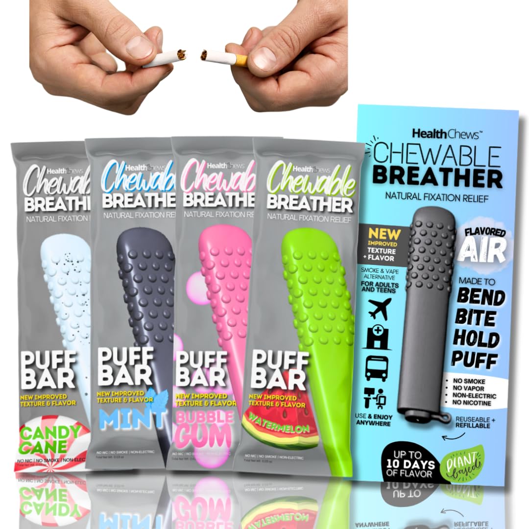 Photo 1 of Smokeless Inhaler, Mix 4 Pack, Aromatherapy Flavored Air, Habit Replacement, Wellness Silicone Chewer Accessory Quit Smoking, Travel Friendly
