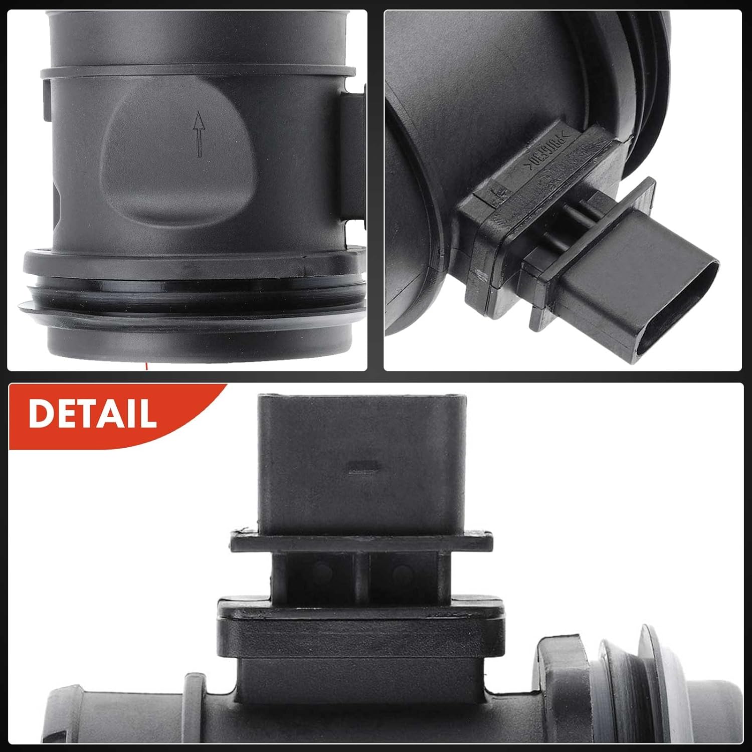 A-Premium Mass Air Flow Sensor Meter Assembly W/ 5Pins [DOHC, 6Cyl 3.6L] Compatible with Volkswagen Passat 2006-2010 2012-2014, Passat CC 2009-2012, CC 2009-2011, Touareg 2007-2010 & Audi TTS Quattro