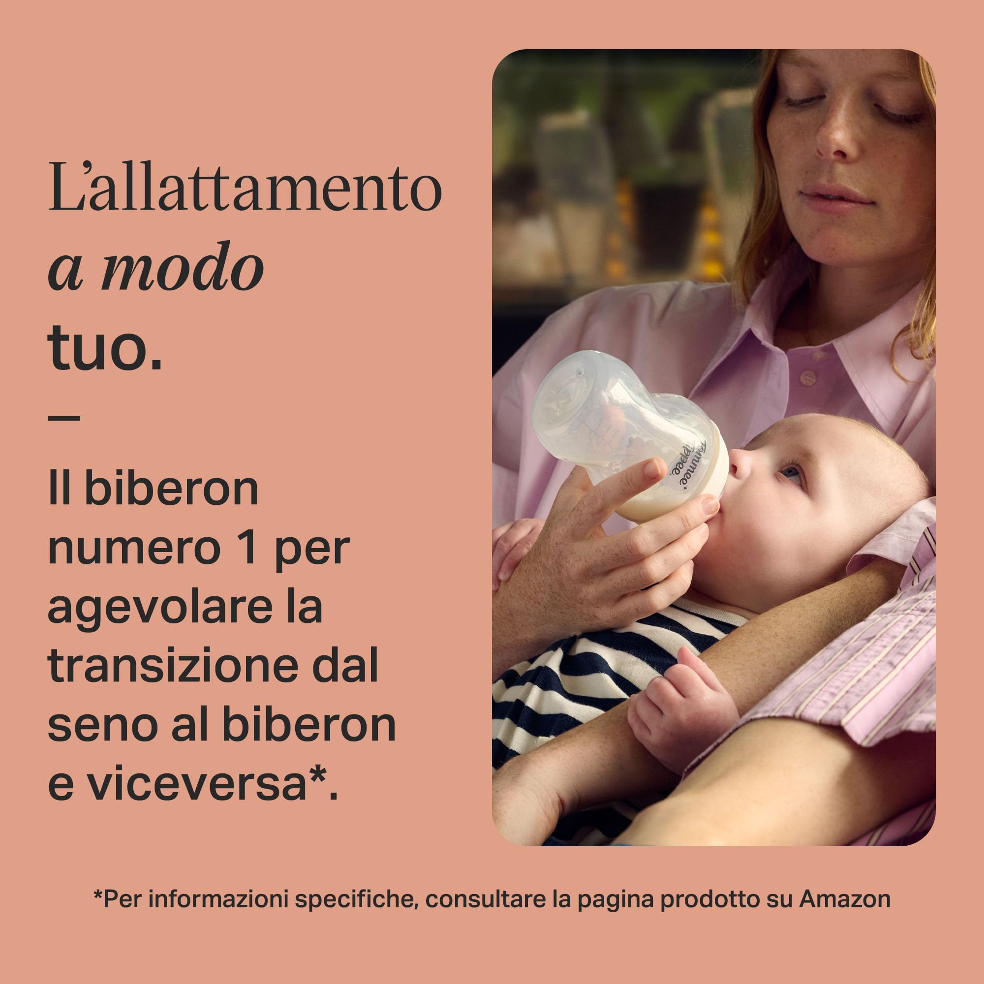 Tommee Tippee Biberon Closer to Nature , Tettarella Simile al Seno a Flusso Lento con Valvola Anticolica, 260ml, Confezione da 2, Ollie il Gufo