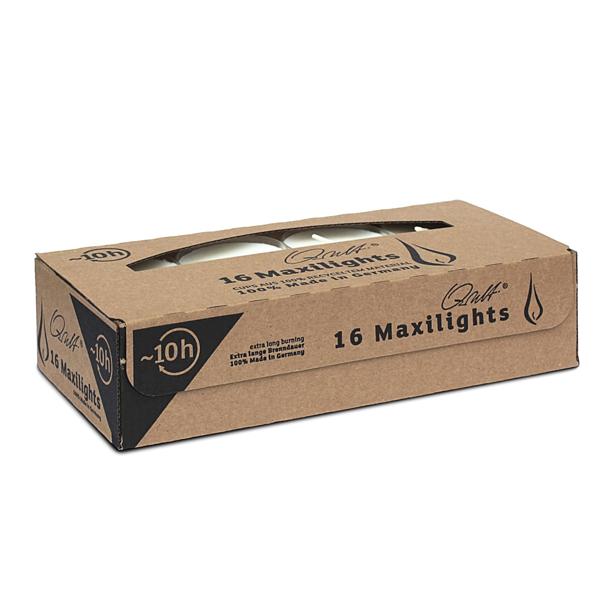 Qult Farluce podgrzewacze w etui z tworzywa sztucznego – bez sadzy – bezzapachowe – Nightlights i Maxilights (Qult Farluce Maxilights, 2)